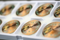 Close up of the Nethuns Bronze dial